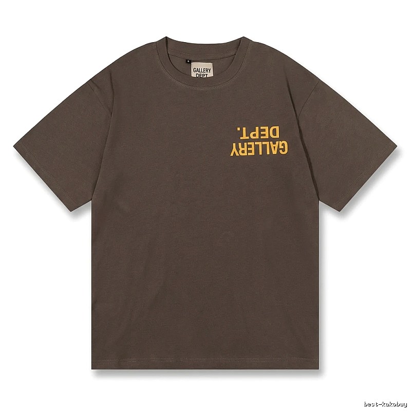 Gallery Dept Retro Style Dark Coffee T-shirt