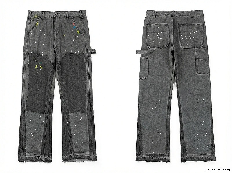 Gallery Dept. Stitched Graffiti Style Grey Pants