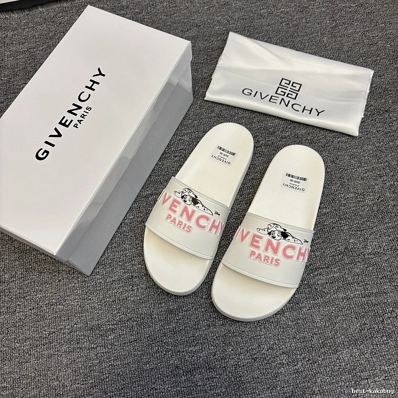 Givenchy x Disney Co-branded Casual Style White Slippers
