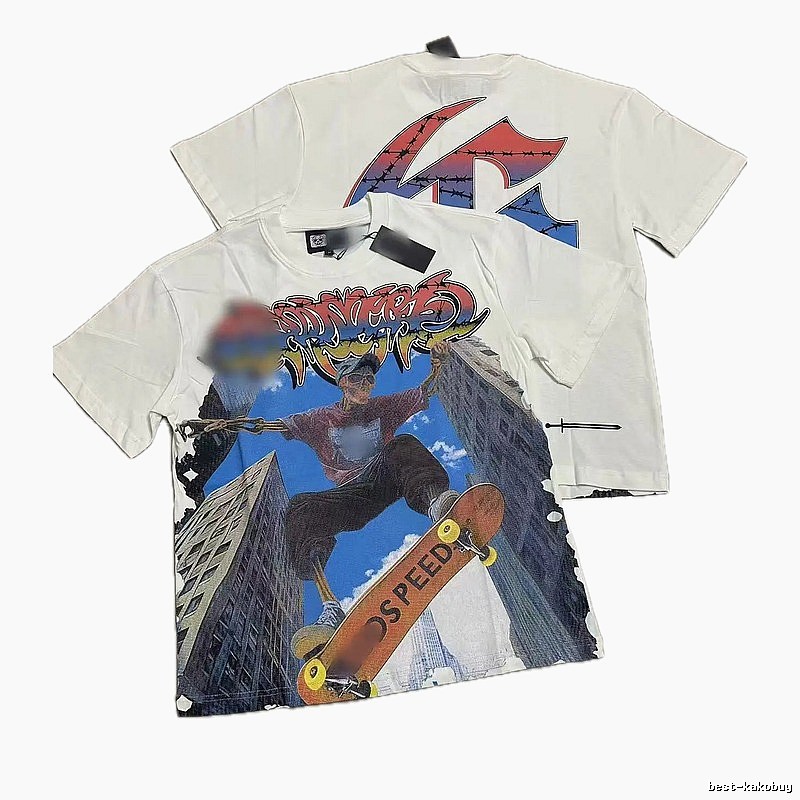 GOD Skull Skateboarding Street Style White T-Shirt