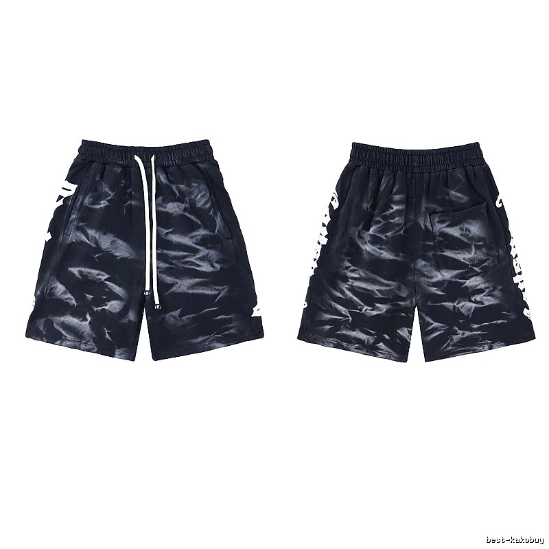 Godspeed Tie-Dye Collection Street Style Black and Grey Shorts