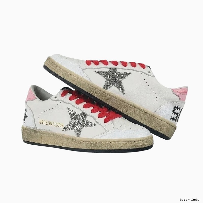 Golden Goose retro-style white sneakers