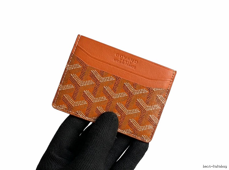 GOYARD Printed Fashion Orange Card Holder