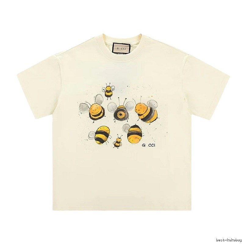 Gucci Bee Graffiti Casual Style Off-white T-shirt