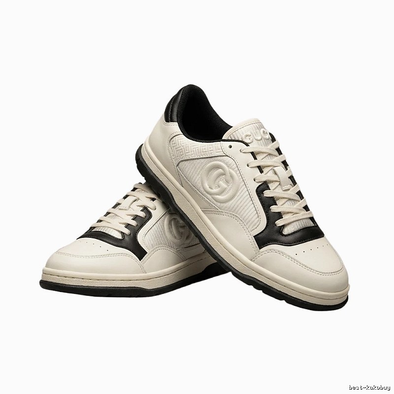 Gucci retro black and white sneakers