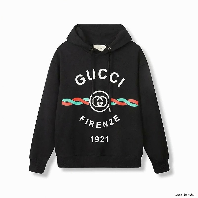 Gucci retro-style black hoodie
