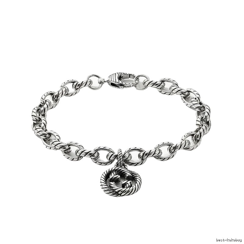 Gucci retro-style silver bracelet