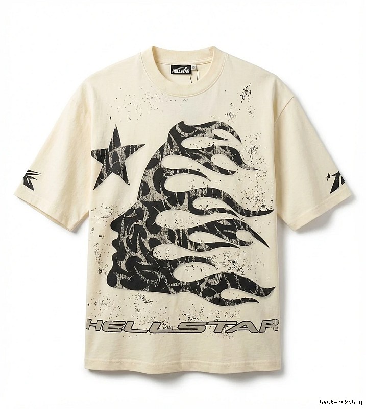 Hellstar Flame Wind Beige T-shirt