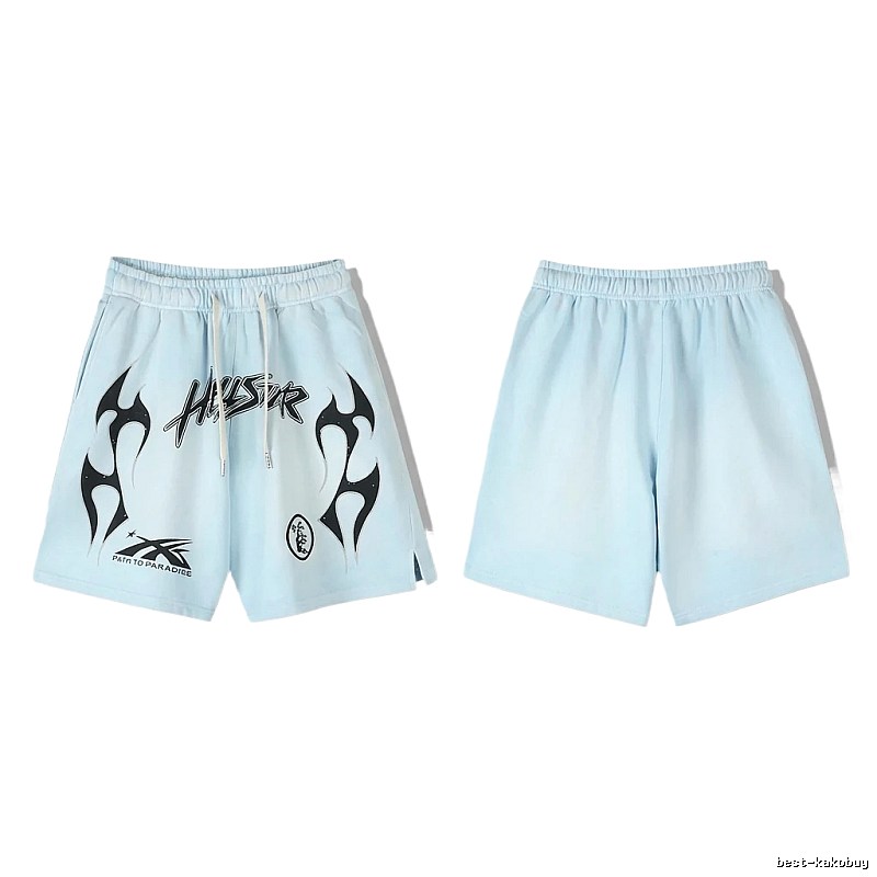 Hellstar Flame Wind Light Blue Shorts
