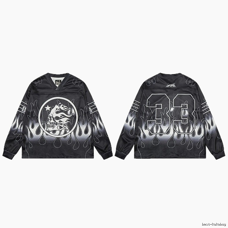 Hellstar Skull Flame High Street Black Jersey