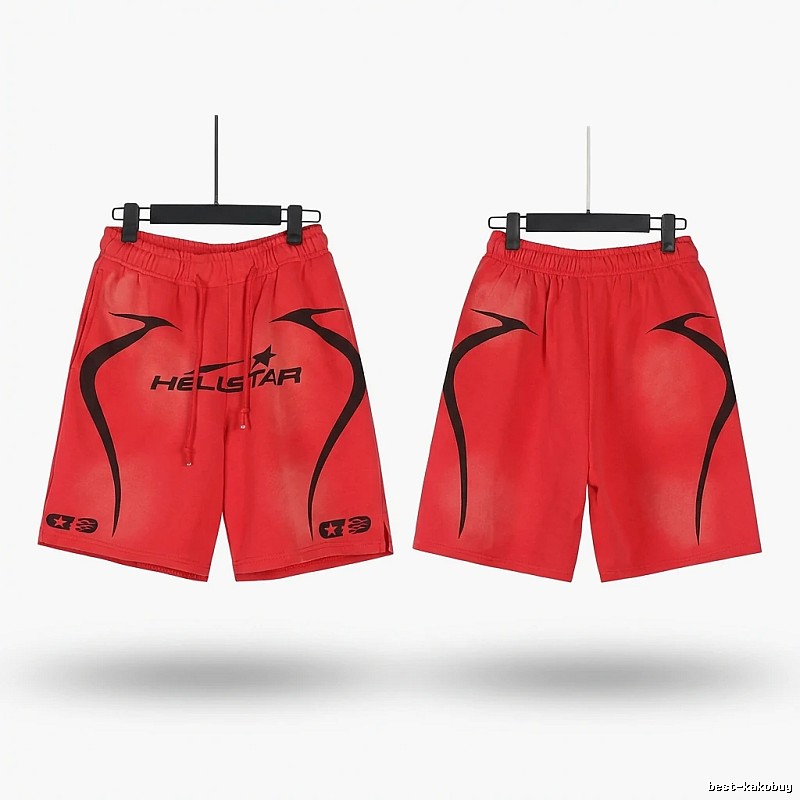 Hellstar trendy and cool style red shorts