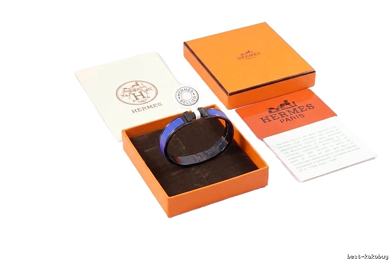 Hermes Sellerie series blue bracelet