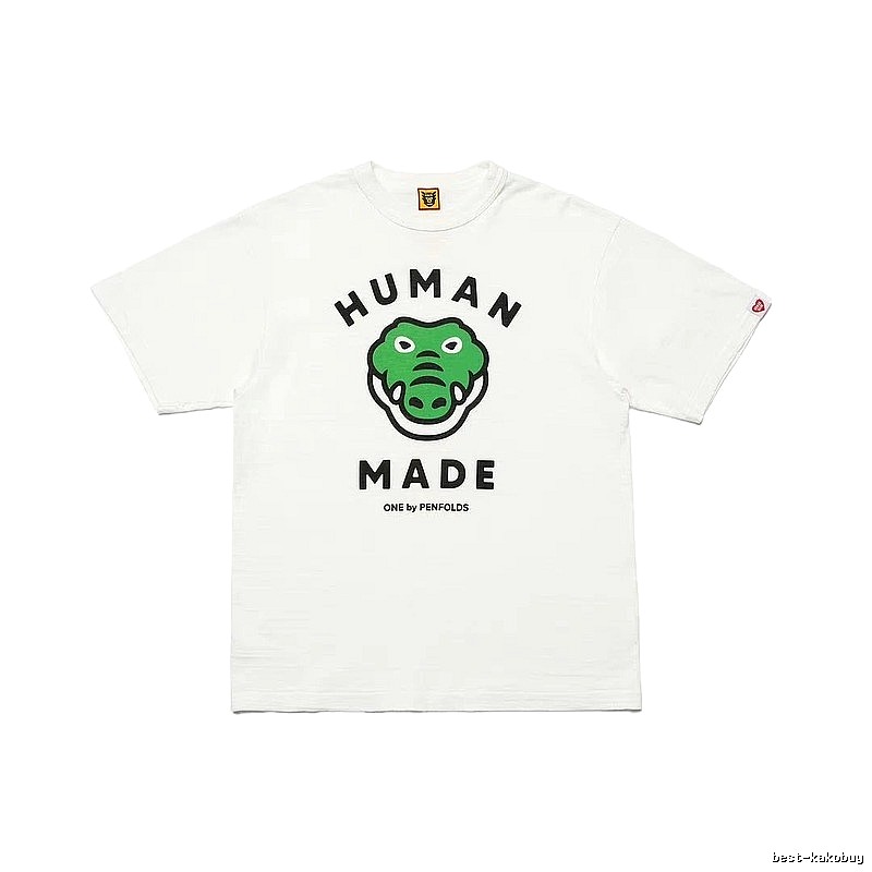 HUMAN MADE Crocodile Print Japanese Streetwear White T-Shirt