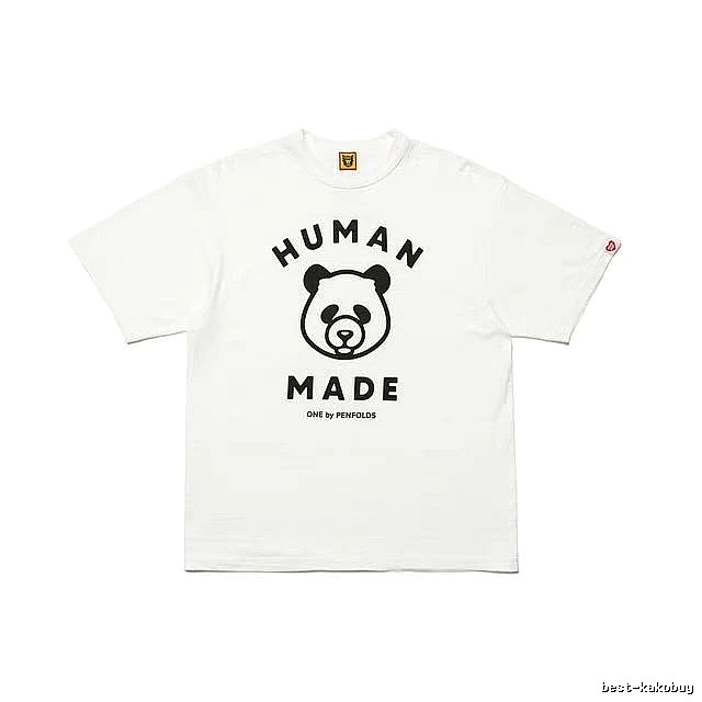HUMAN MADE Panda Print Japanese Streetwear White Short Sleeve T-Shirt