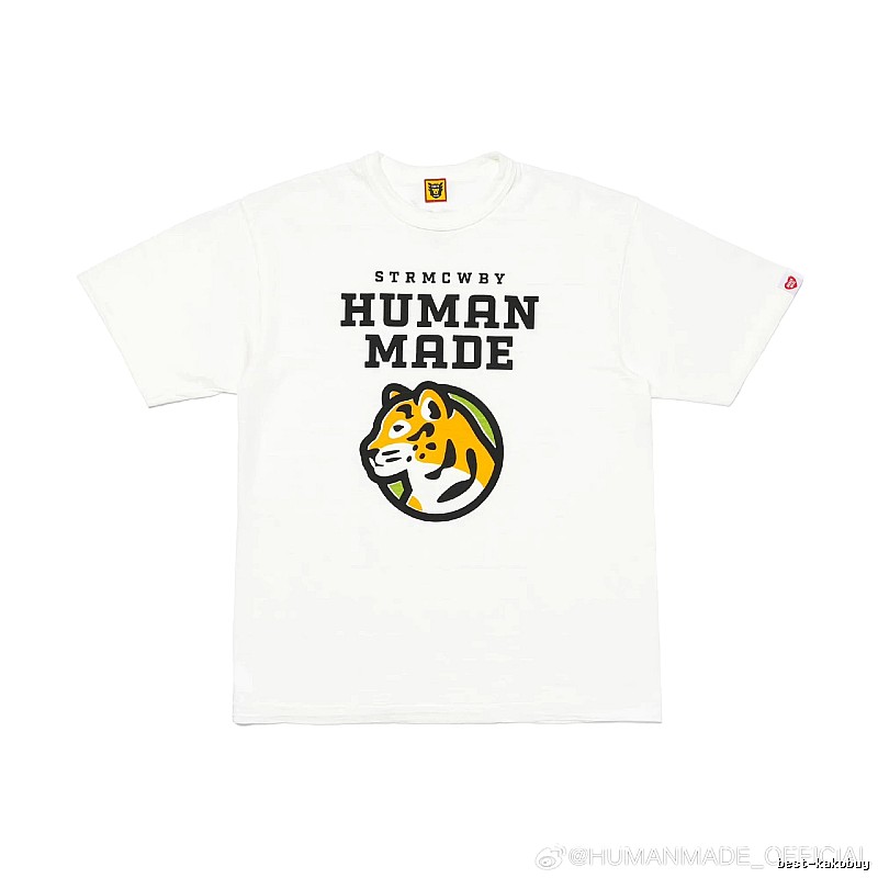 HUMAN MADE Tiger Head Print Japanese Streetwear White T-Shirt