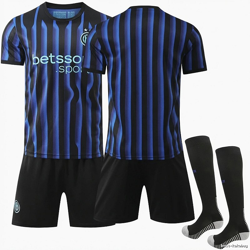 Inter Milan striped sports blue jersey