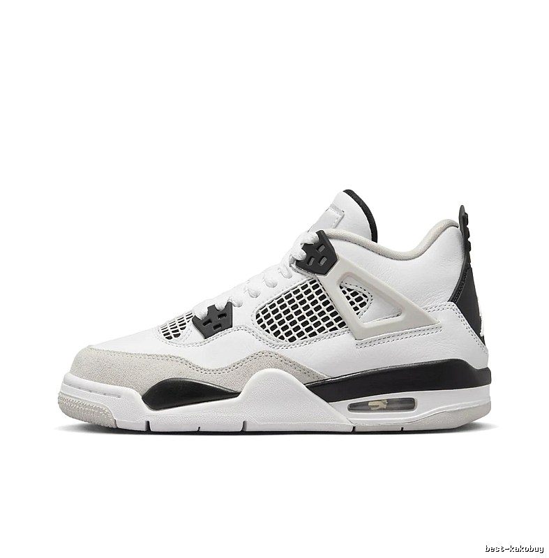Jordan 4 black, white and grey trendy sneakers