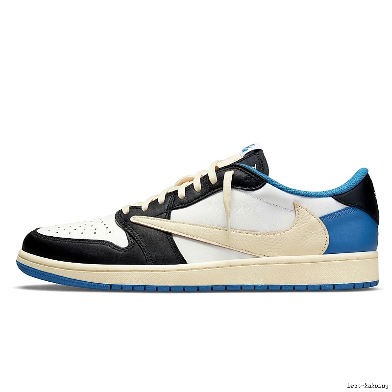 Jordan AJ1 black, white and blue trendy sneakers
