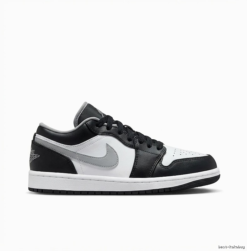 Jordan AJ1 Low-Top Black, White and Grey Sports Shoes