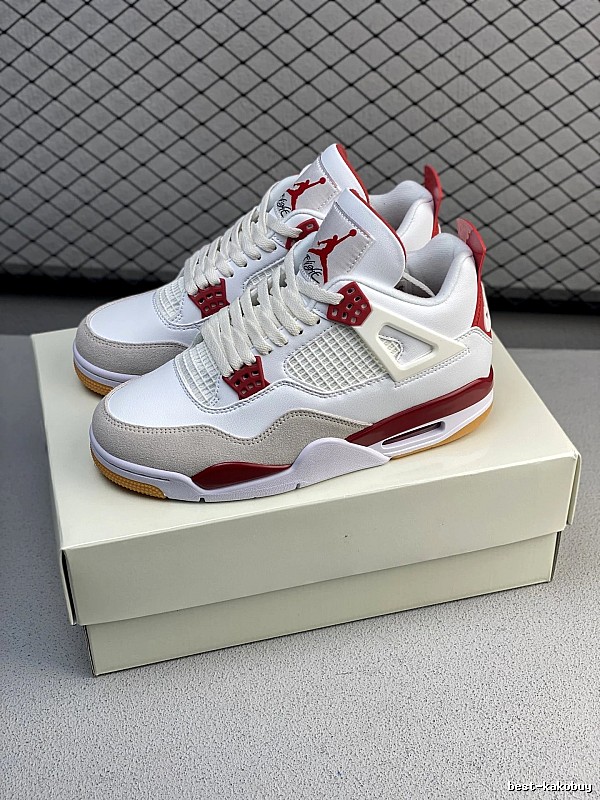 Jordan White and Red Basketball High-Tops, Structured High Top