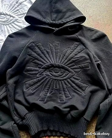 Kapital Classic Eye graphic hoodie Black Raised Eye for Daily Styling