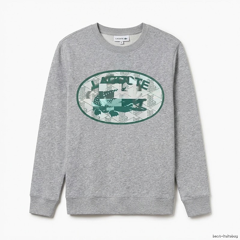 Lacoste retro-style grey sweatshirt