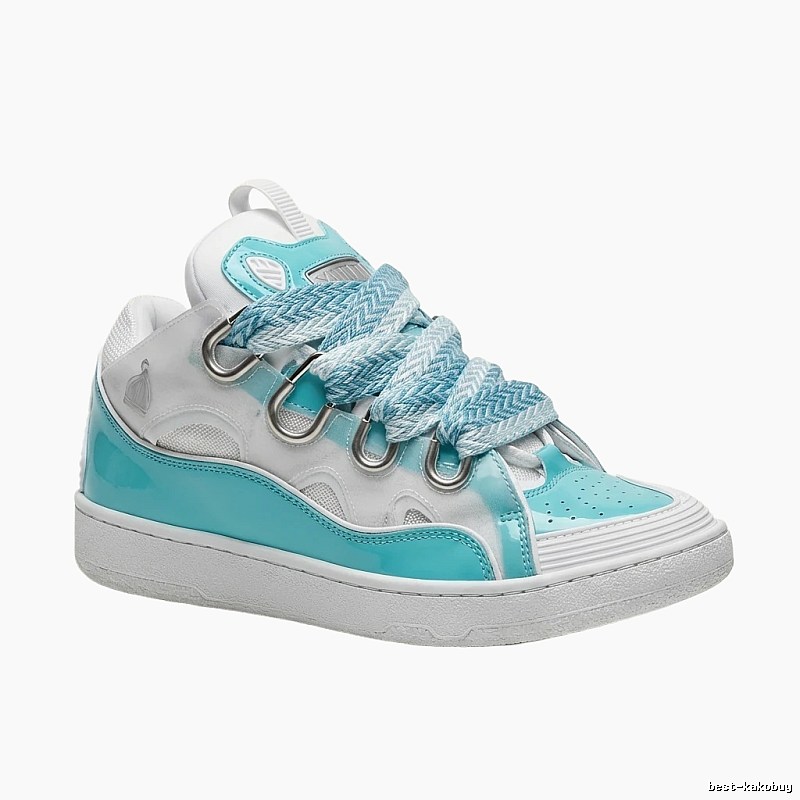 LANVIN candy - style white and blue sports shoes