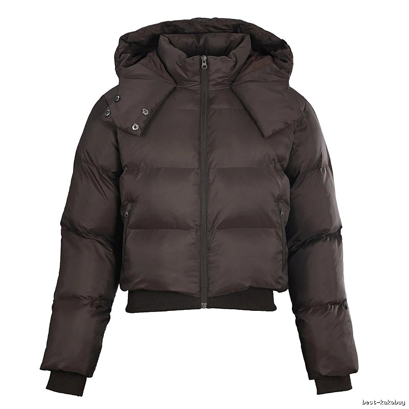 Layering Cropped Puffer Jacket by Independent Design - Dark Brown
