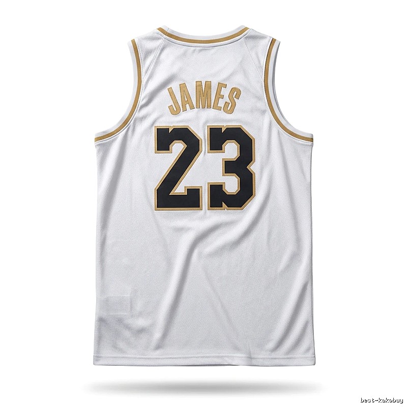 LBJ No. 23 basketball wind white jersey