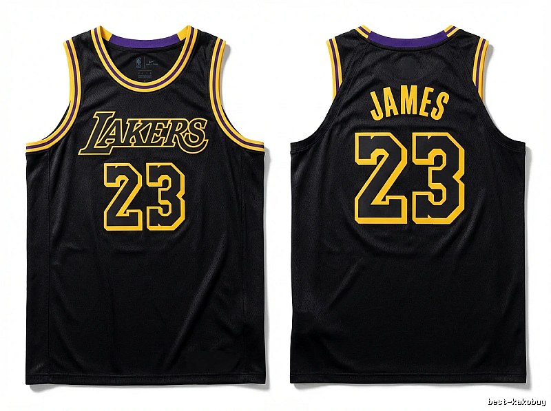 LBJ's No. 23 black jersey of the Lakers.