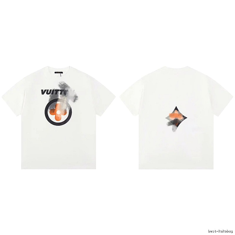 Louis Vuitton Blurred Monogram Trendy & Cool White T-Shirt