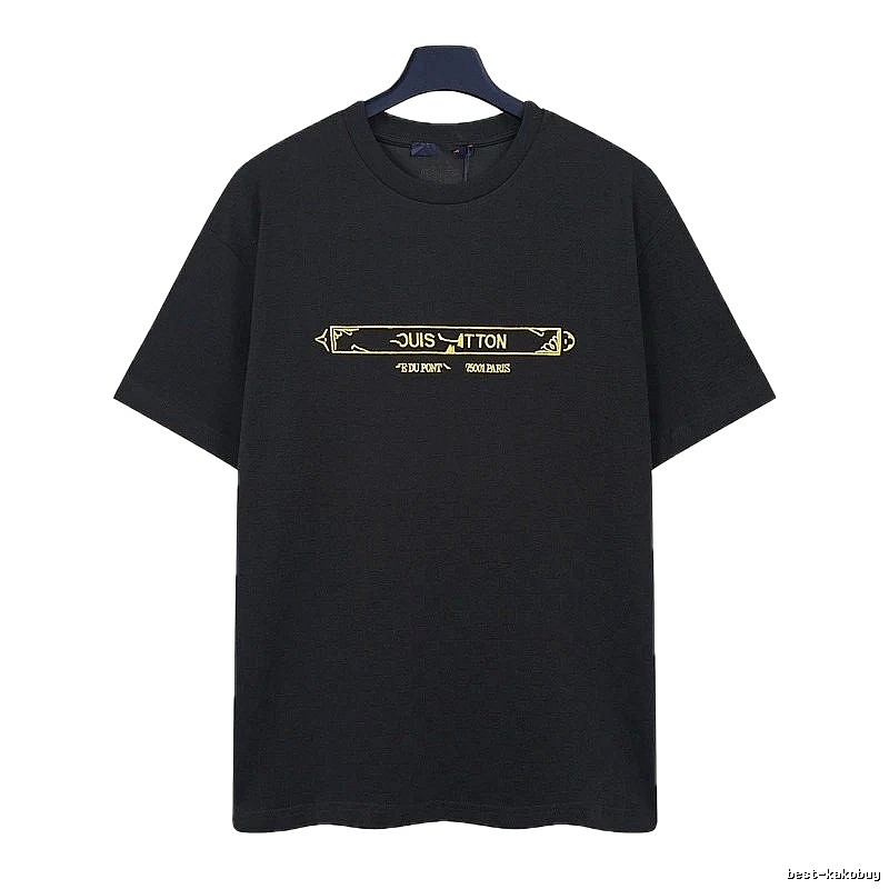 Louis Vuitton Embroidered Trendy-style Black T-Shirt