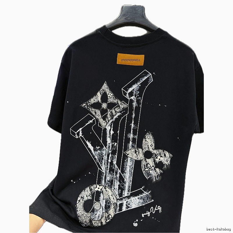 Louis Vuitton Monogram Collection Trendy Cool Black T-Shirt