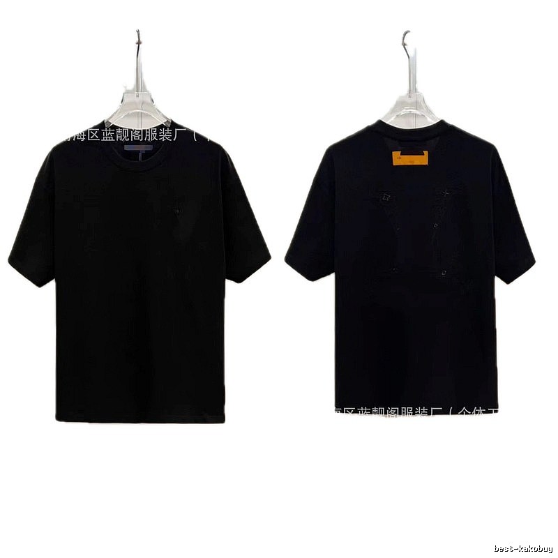 Louis Vuitton Monogram Trendy Cool Style Black Short-sleeve T-shirt