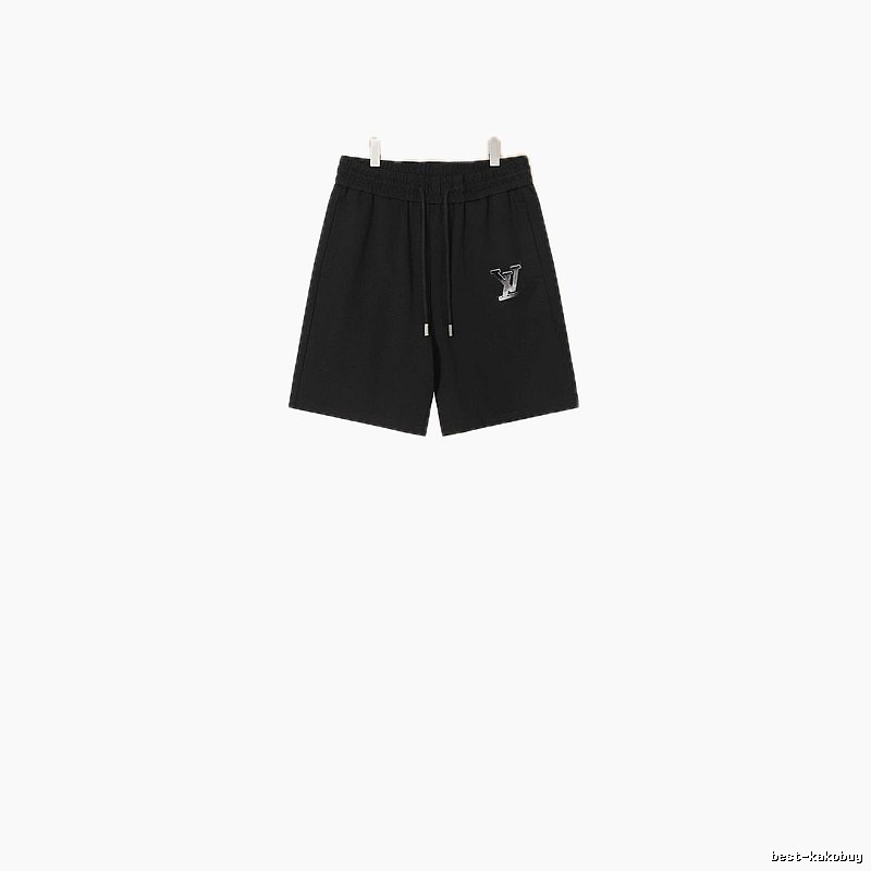 Louis Vuitton's classic casual style black shorts