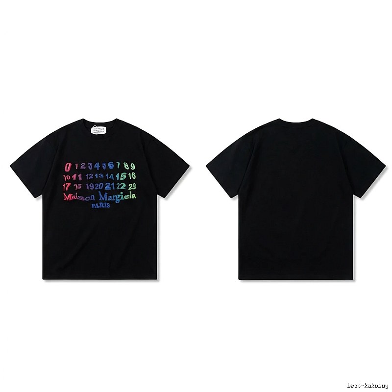 Maison Margiela black T-shirt with digital printing style