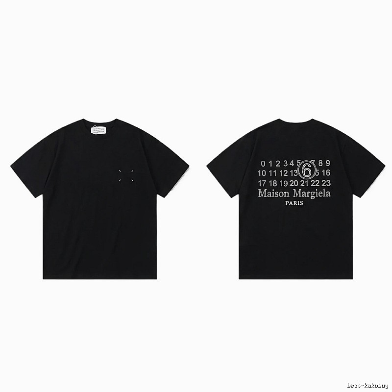 Maison Margiela black T-shirt with digital printing
