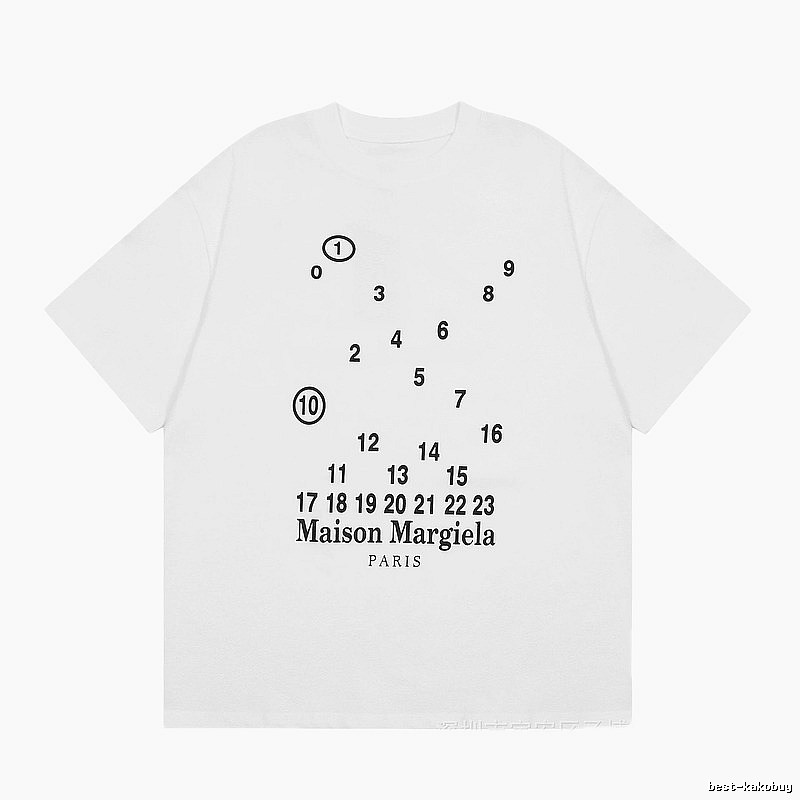 Maison Margiela Digital Print Trendy Cool Style White T-Shirt