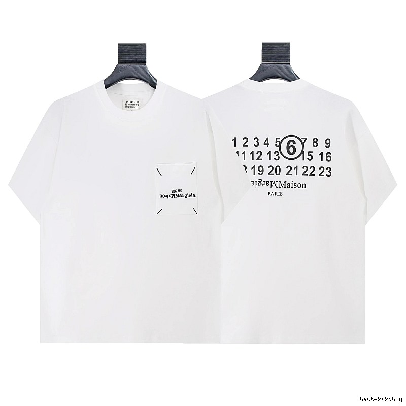 Maison Margiela MM6 Streetwear Brand White Short Sleeve T-shirt