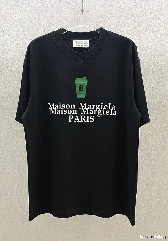 Maison Margiela No.6 Printed Street Style Black T-Shirt