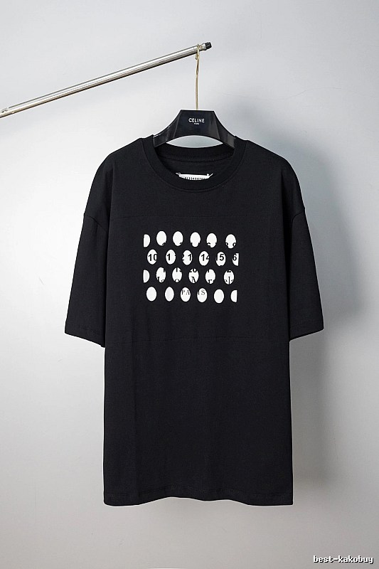 Maison Margiela Numeric Trendy Cool Style Black Short Sleeve T-Shirt