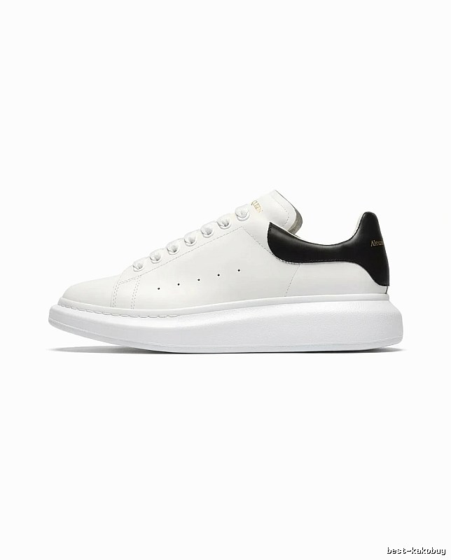McQueen thick-soled fashionable white sneakers