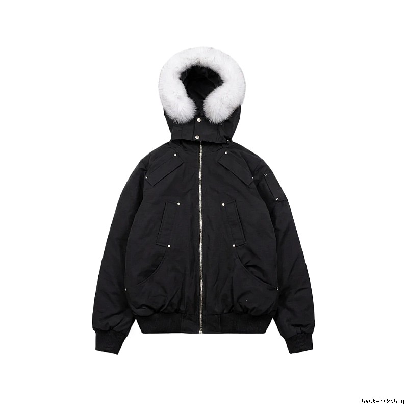 Michael Kors black utility-style down jacket