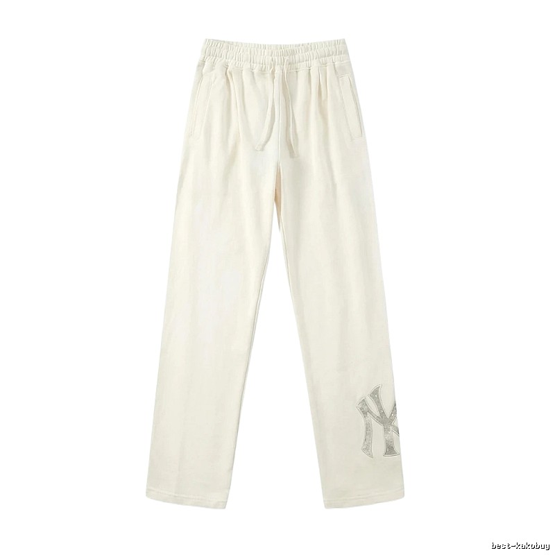 MLB casual style white long trousers