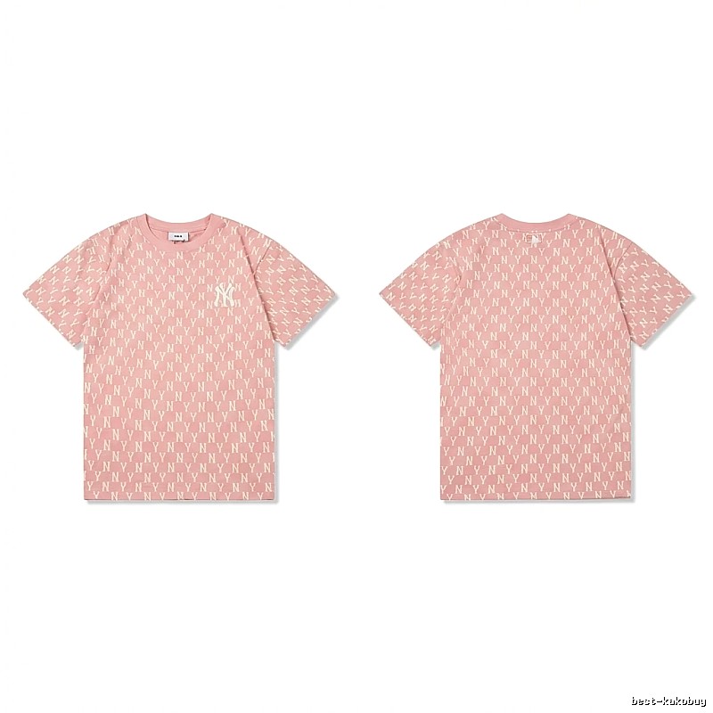 MLB full - print style pink T - shirt