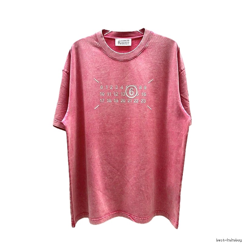 MM6 Maison Margiela Distressed Dusty Pink Short-sleeve T-shirt
