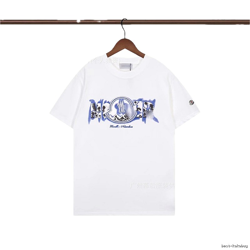 Moncler Casual Printed White Short-sleeve T-shirt