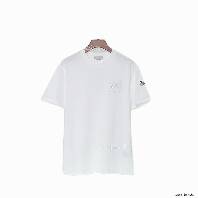 Moncler Embroidered Collection Casual-style White T-Shirt