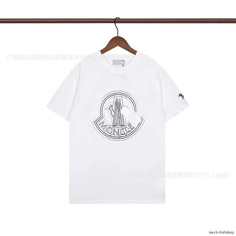 Moncler Large Logo Trendy Style White Short-sleeve T-shirt