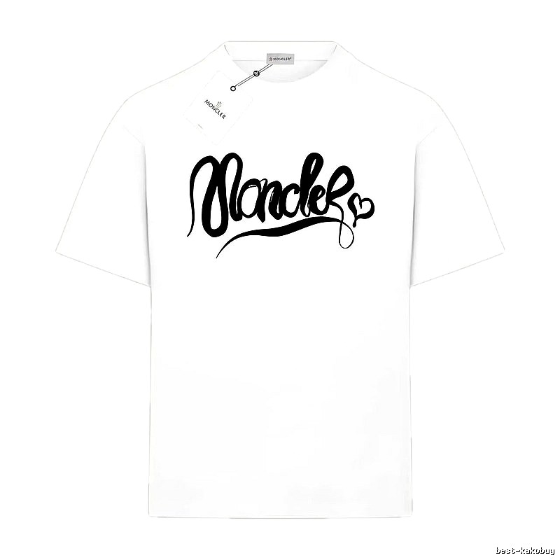 Moncler minimalist style white T-shirt